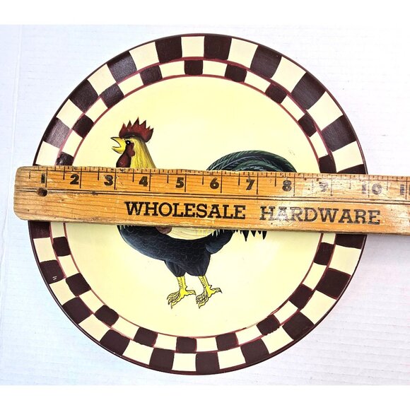 Vintage Rooster Ceramic Decorative Wall Plate Kitchen Farmhouse Art - Picture 8 of 8